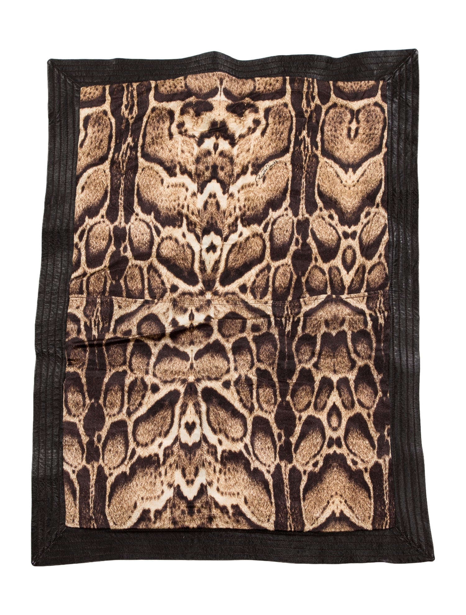 Roberto Cavalli Home Knitted Fur Throw Pillow