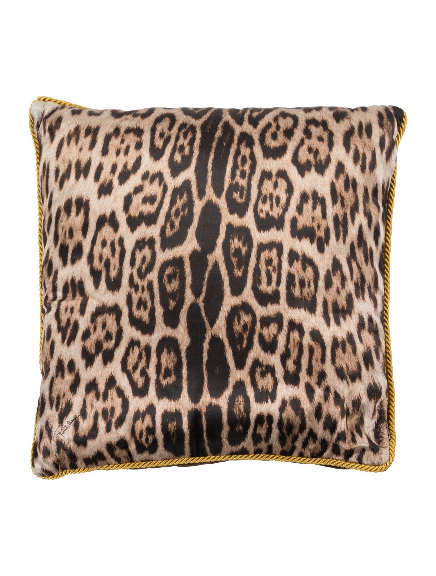 Roberto Cavalli Home Reversible Printed Silk Pillow