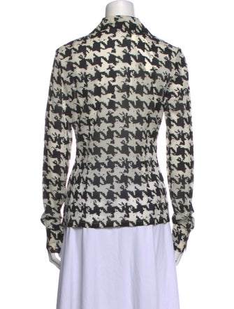 Randolph Duke Silk Printed Button-Up Top