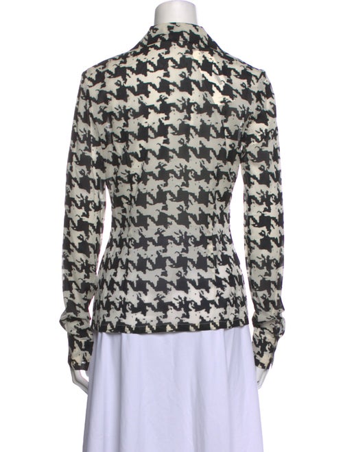 Randolph Duke Silk Printed Button-Up Top