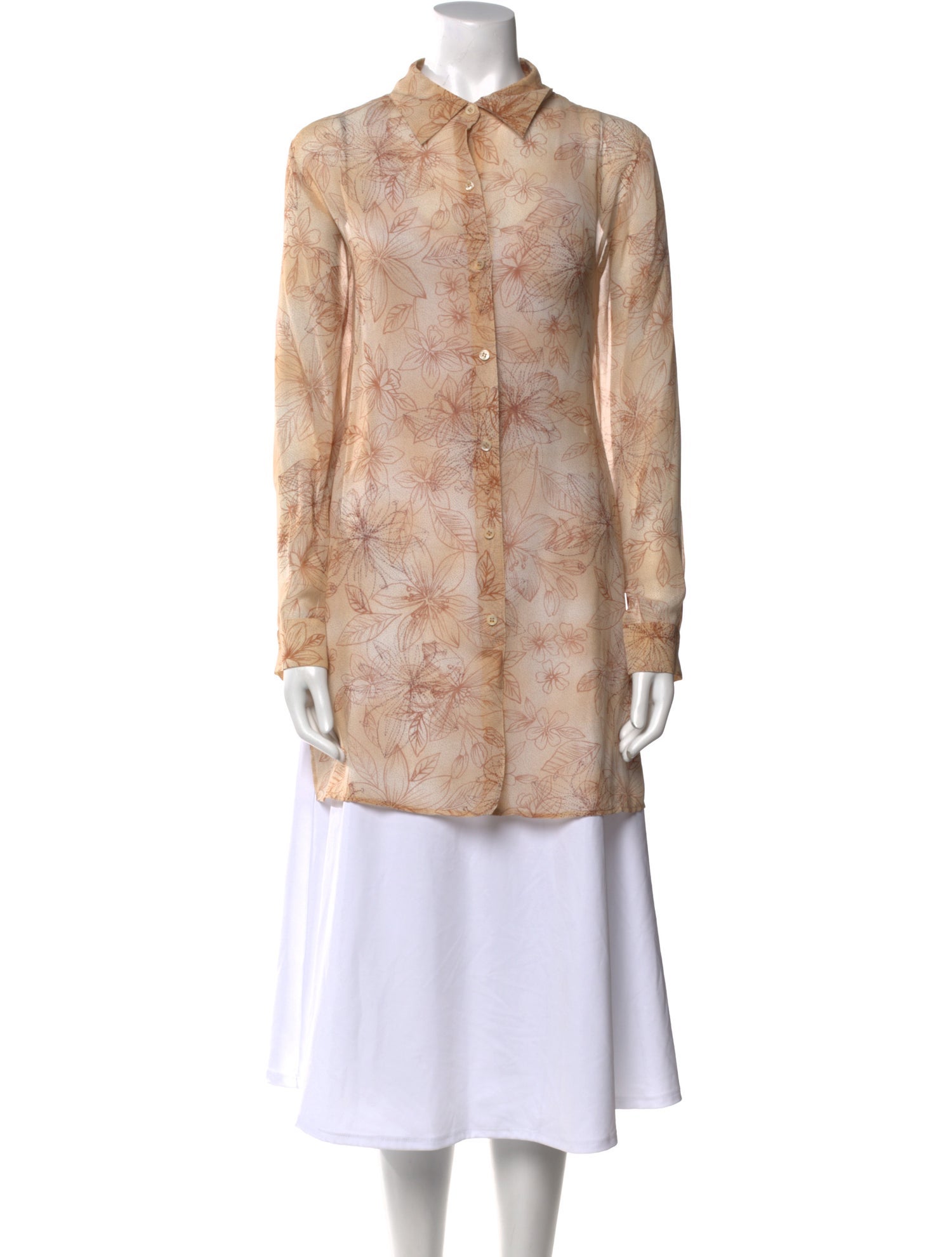 Randolph Duke Silk Floral Print Tunic