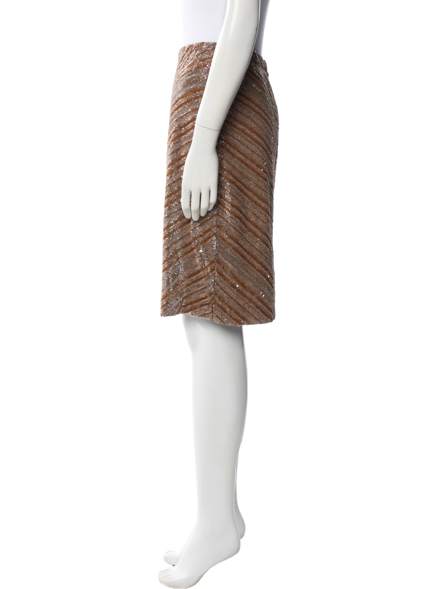 Randolph Duke Silk Knee-Length Skirt