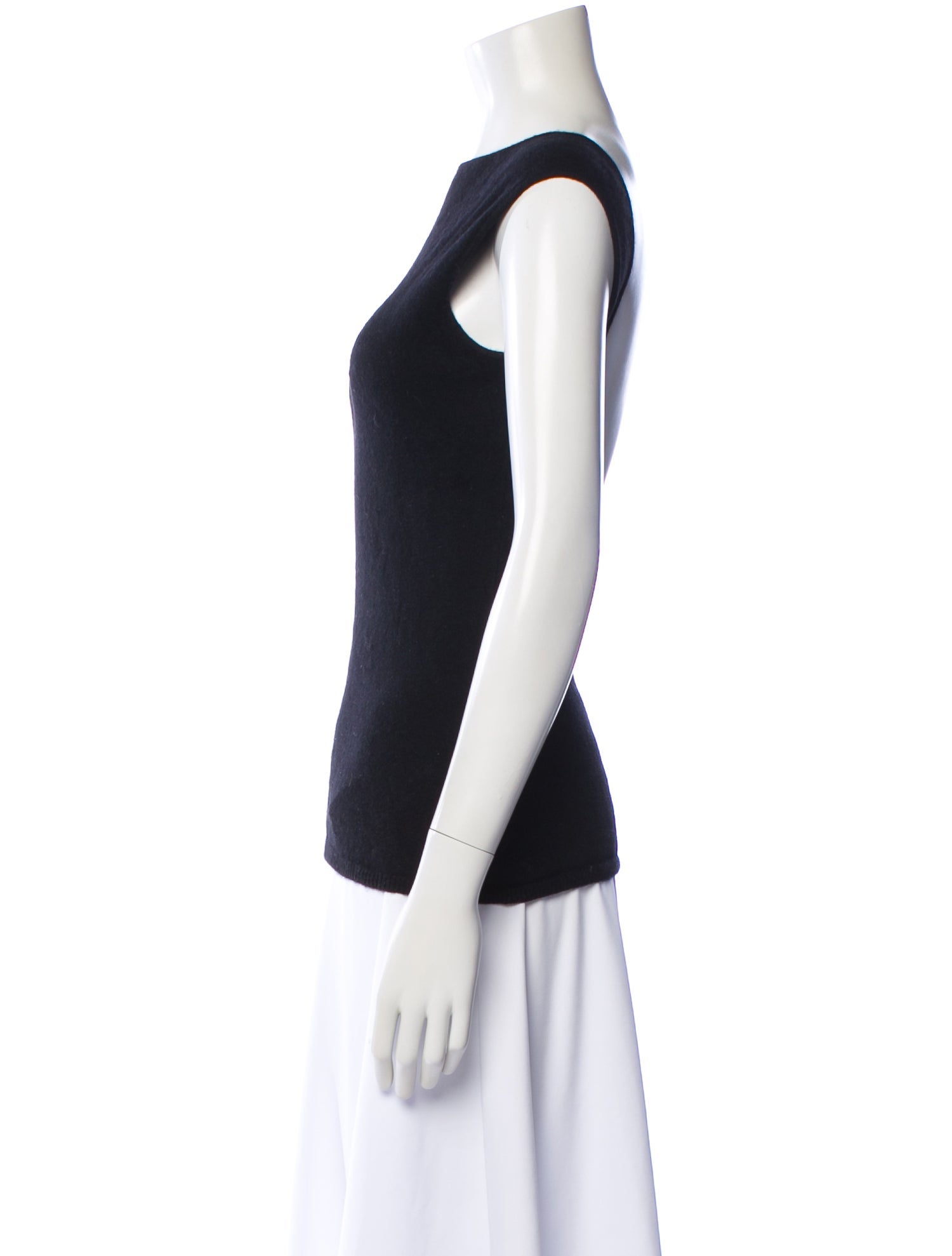Randolph Duke Cashmere Bateau Neckline Top