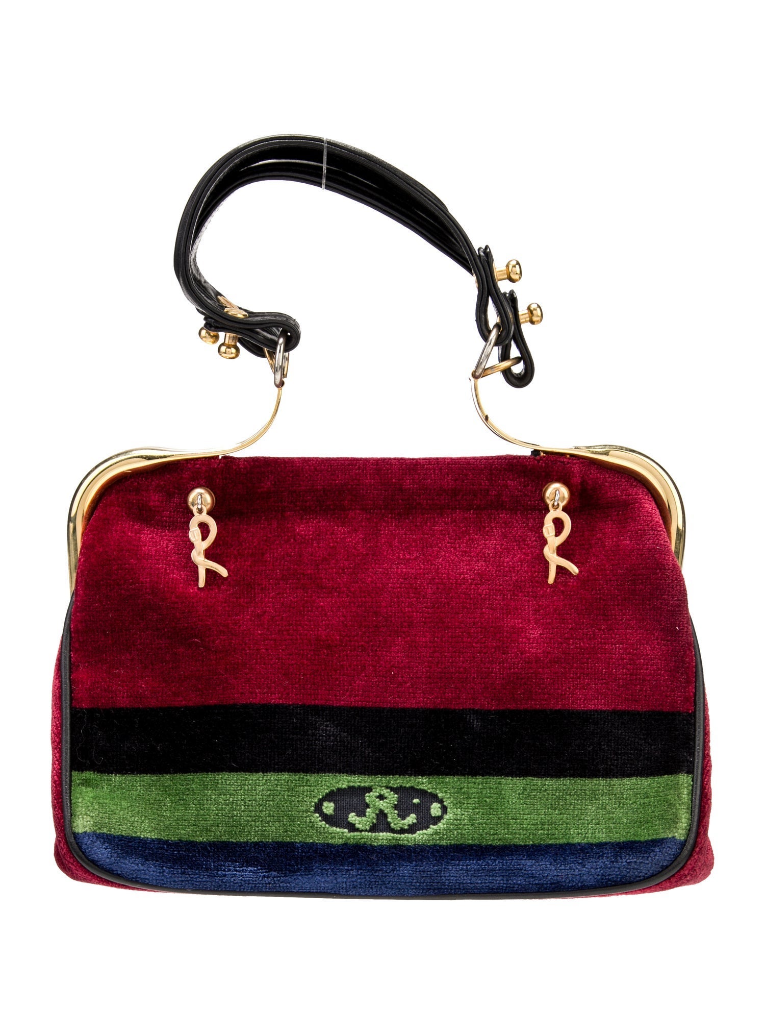 Roberta di Camerino Velvet Top Handle Bag