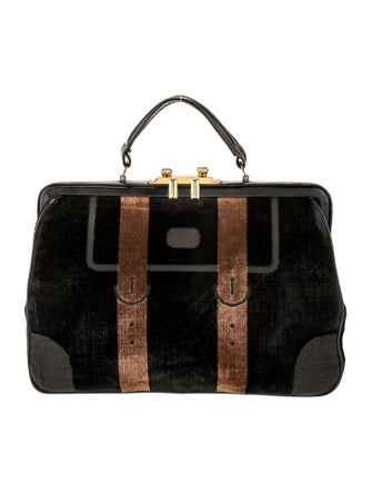 Roberta di Camerino Velvet Top Handle Bag