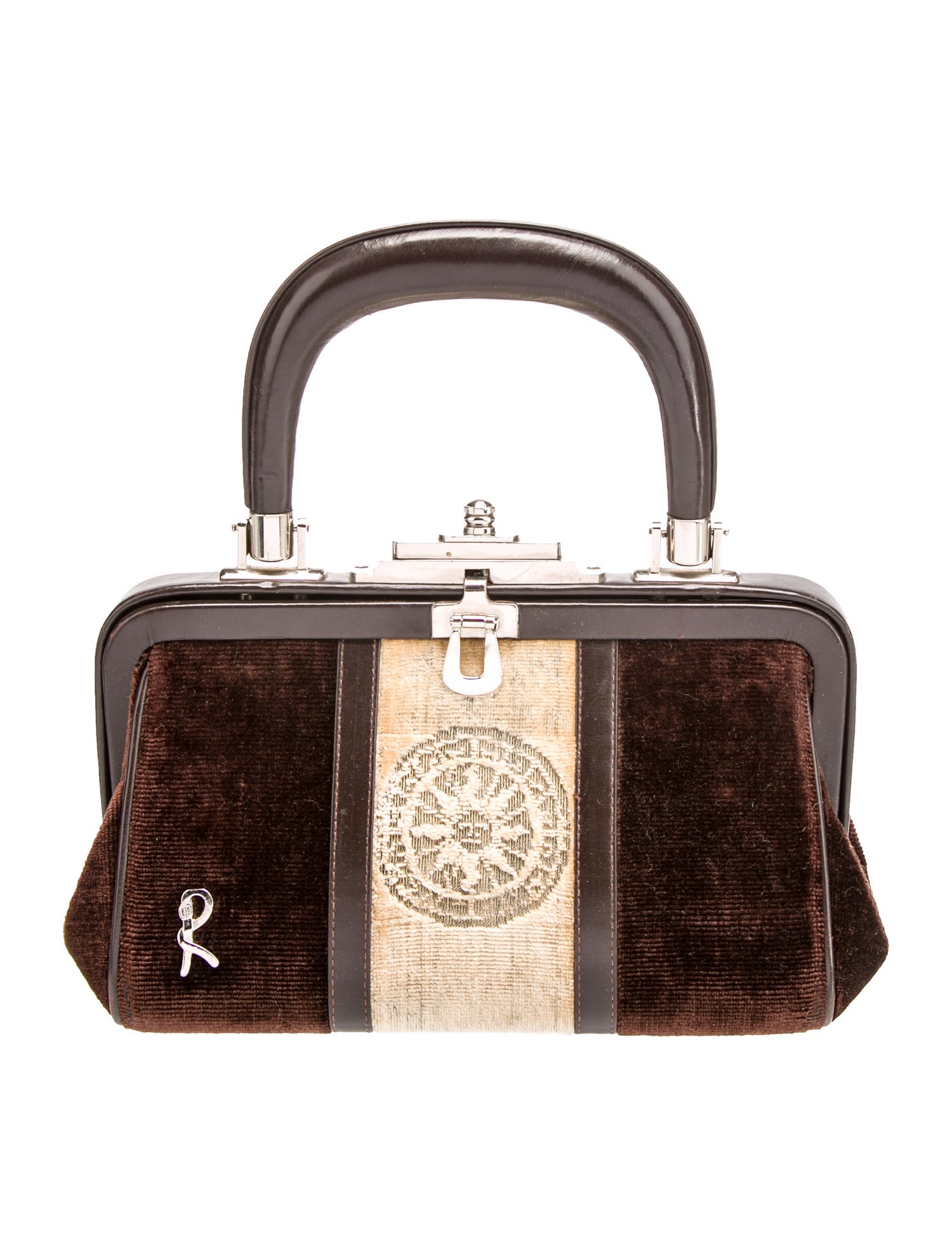 Roberta di Camerino Velvet Top Handle Bag