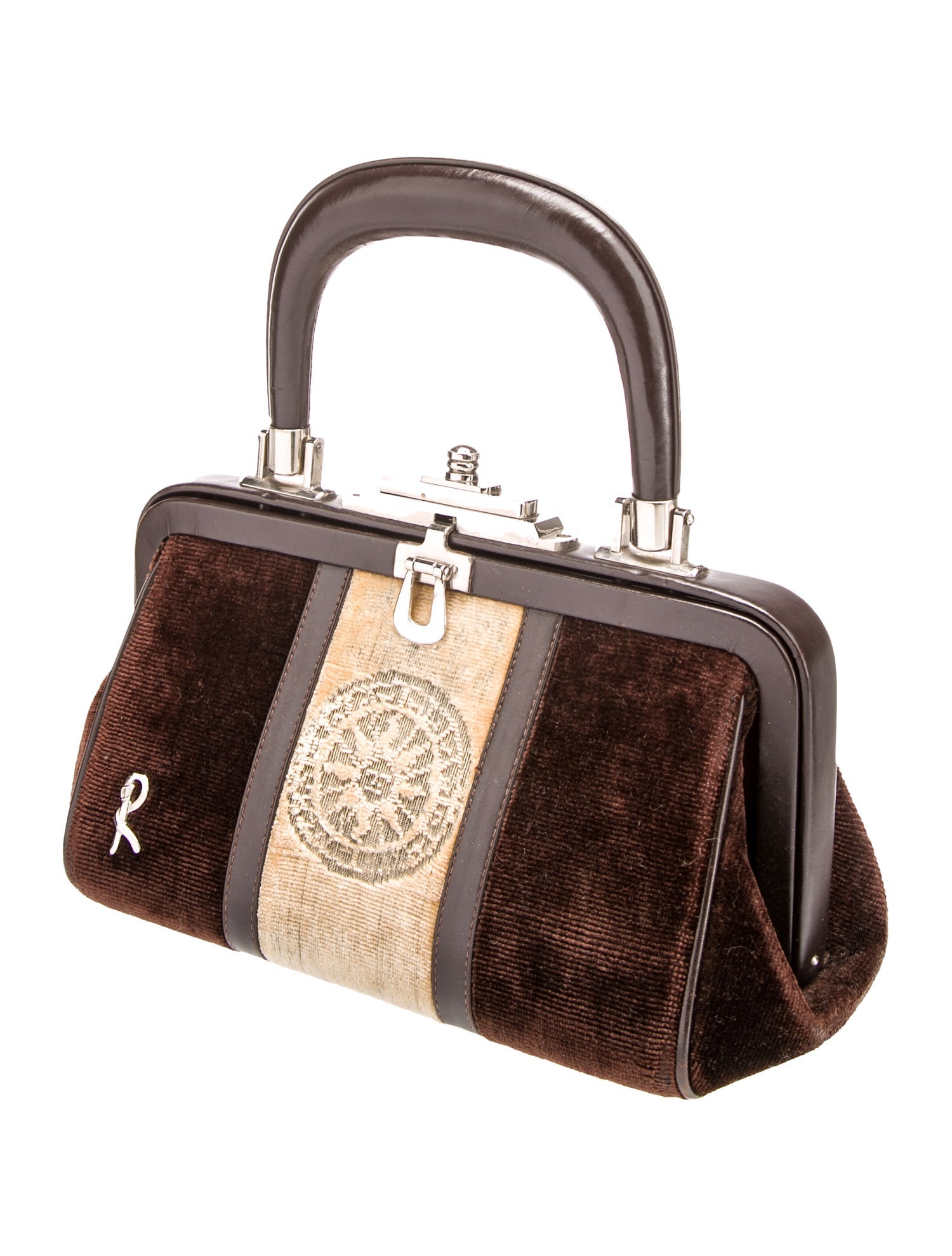 Roberta di Camerino Velvet Top Handle Bag