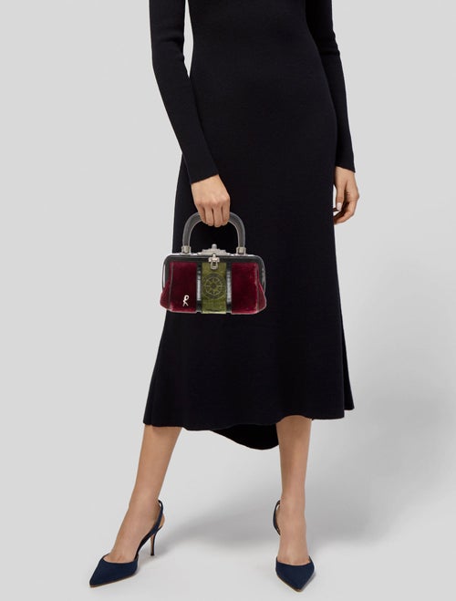 Roberta di Camerino Velvet Top Handle Bag