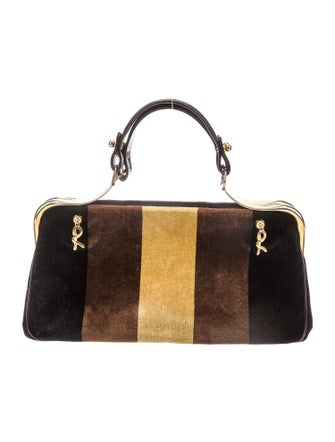 Roberta di Camerino Velvet Top Handle Bag