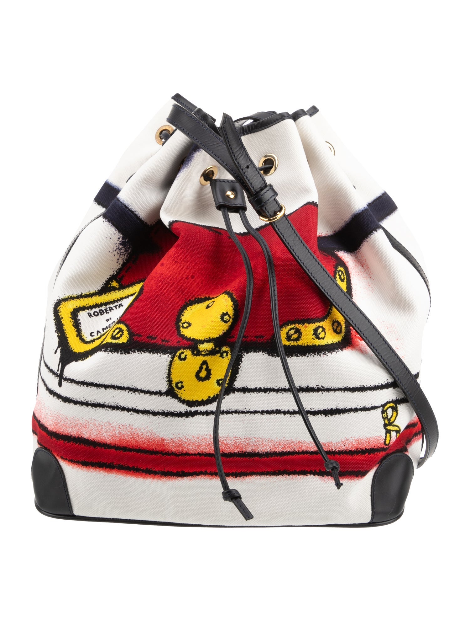 Roberta di Camerino Canvas Bucket Bag