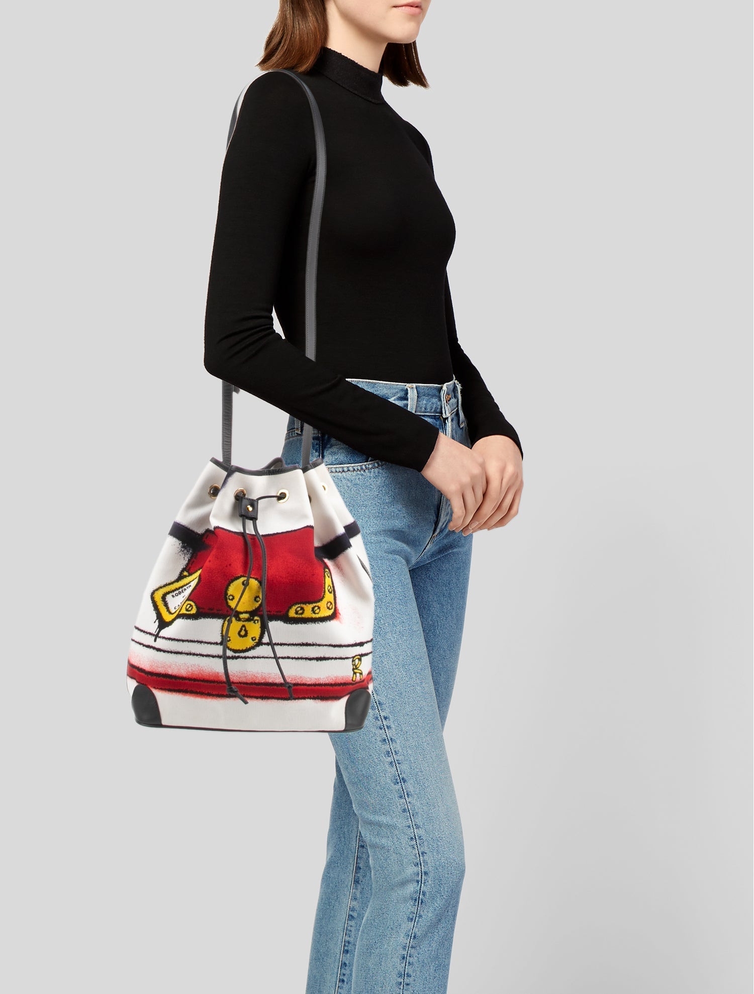 Roberta di Camerino Canvas Bucket Bag