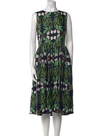 Roi du Lac Silk Midi Length Dress