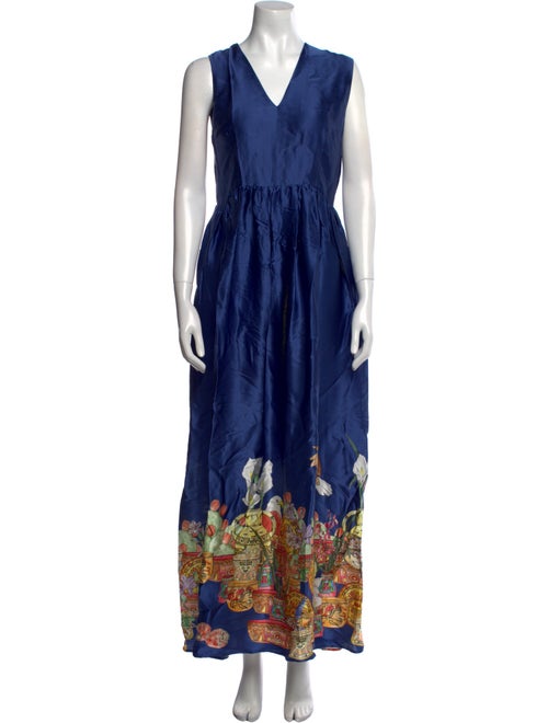 Roi du Lac Silk Long Dress