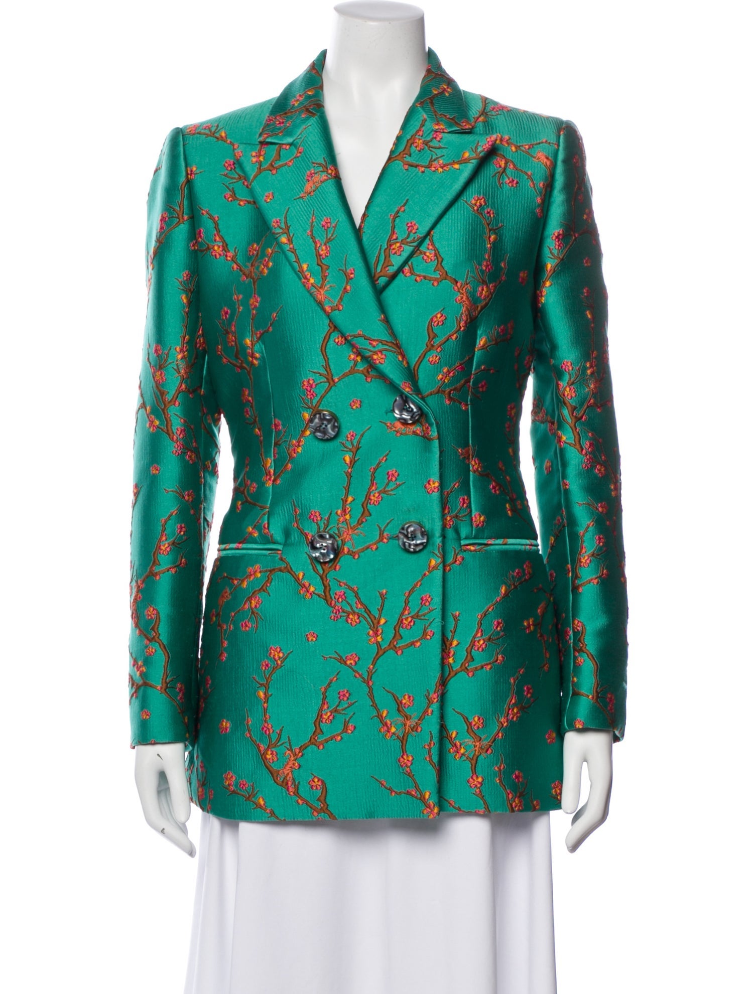 Roi du Lac Silk Printed Coat