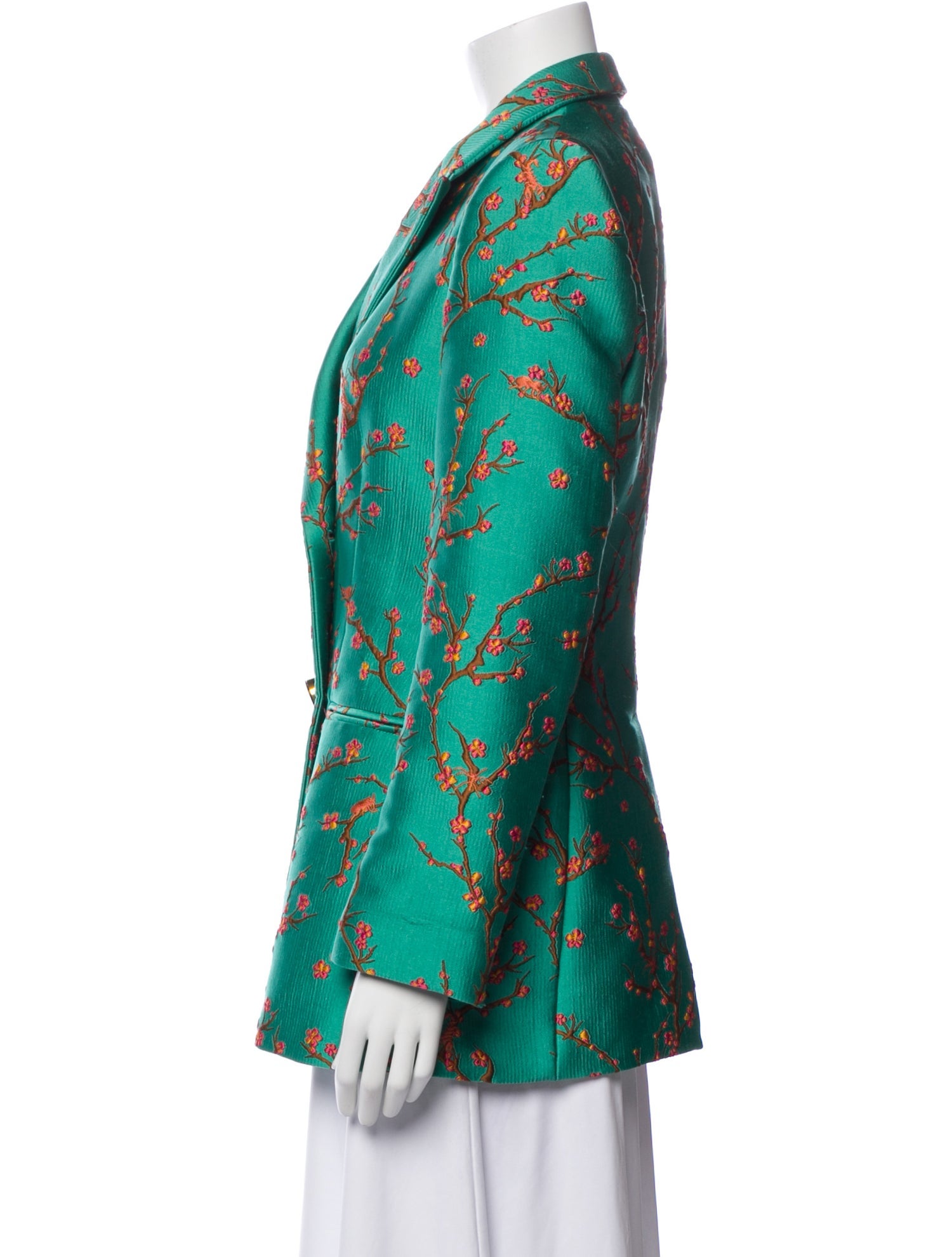 Roi du Lac Silk Printed Coat