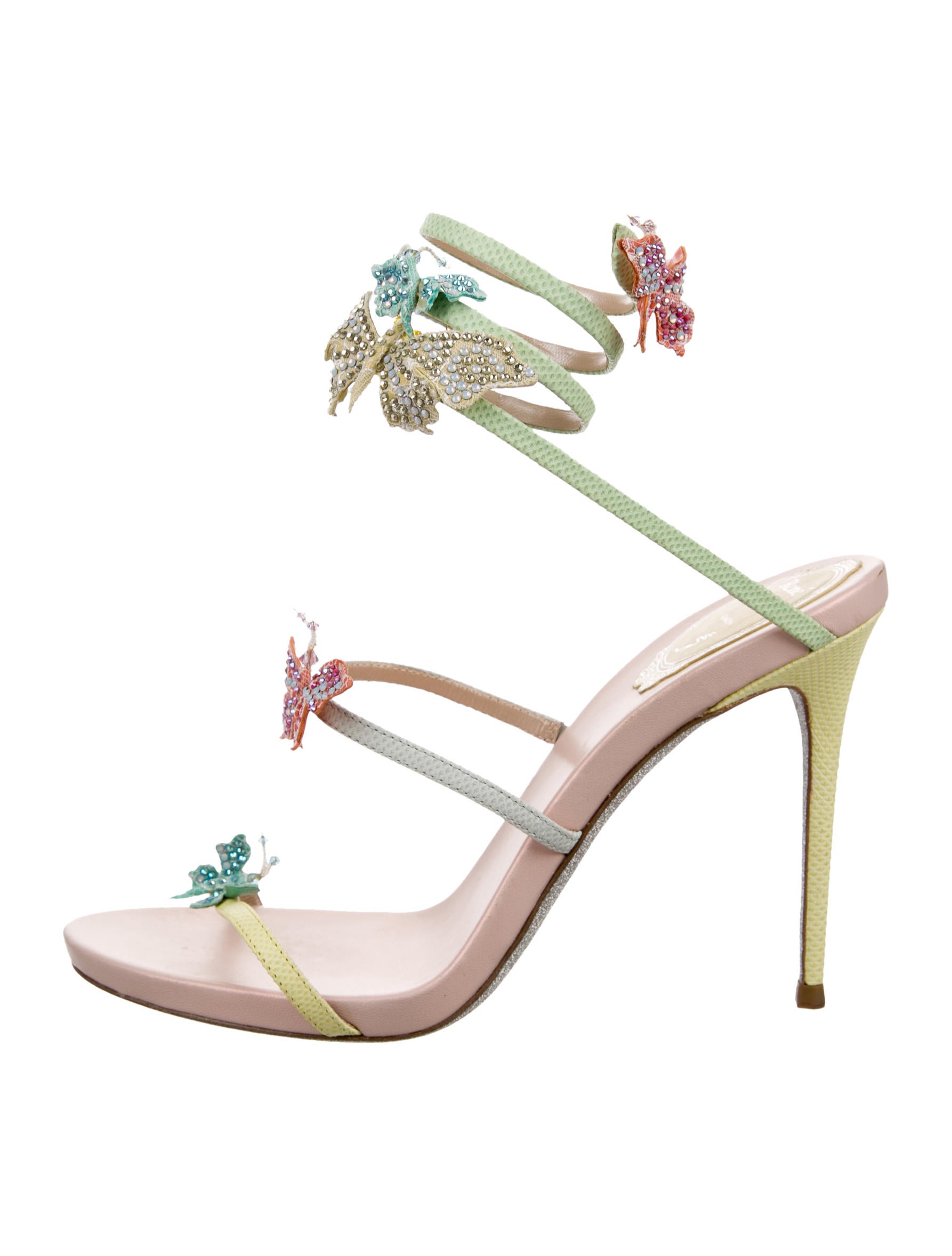 rene caovilla butterfly heels