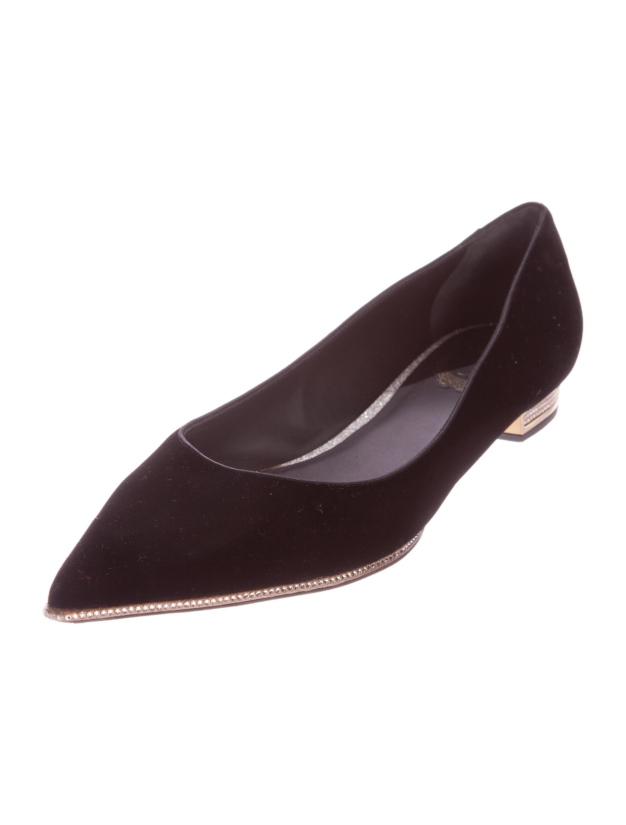 rene caovilla velvet pointed toe flats shoes rec22024 rene caovilla velvet pointed toe flats shoes rec22024