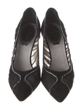 René Caovilla Glitter Accents Pumps