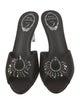 René Caovilla Glitter Accents Slides