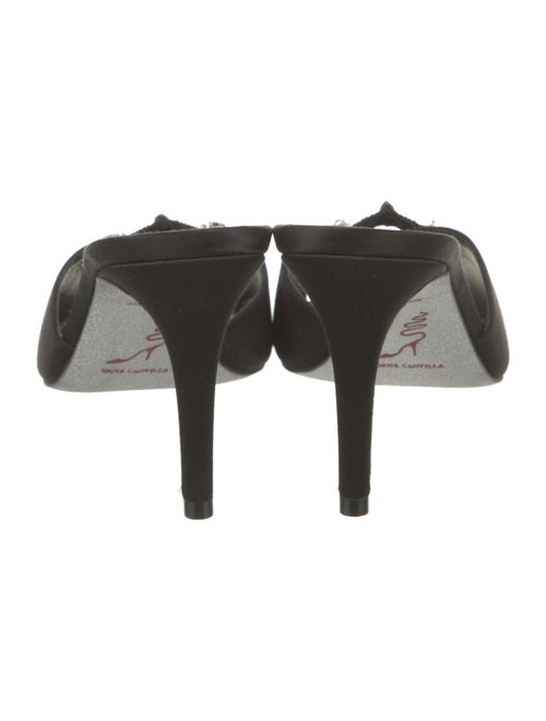 René Caovilla Glitter Accents Slides