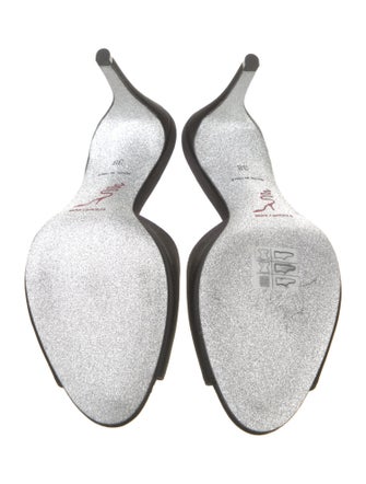 René Caovilla Glitter Accents Slides