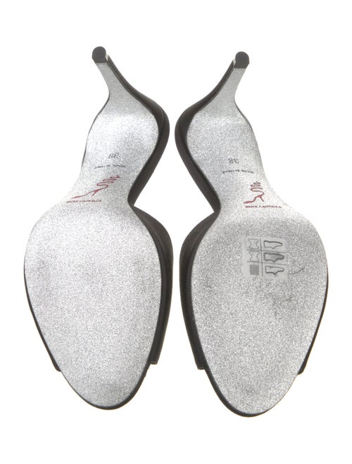 René Caovilla Glitter Accents Slides