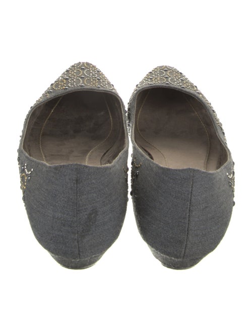 René Caovilla Canvas Printed Flats