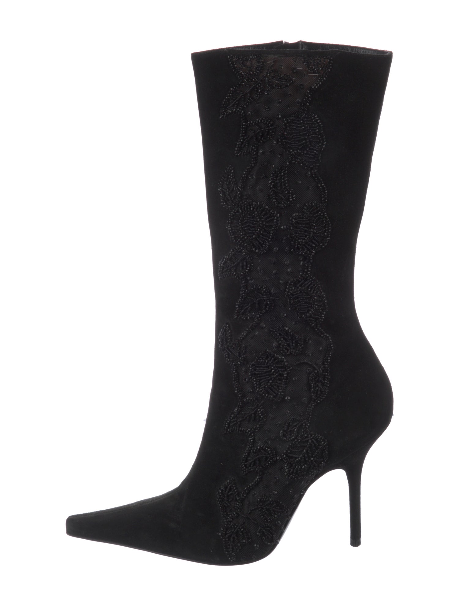 René Caovilla Vintage Suede Sock Boots