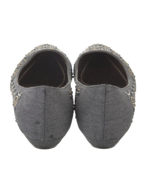 René Caovilla Printed Crystal Embellishments Flats