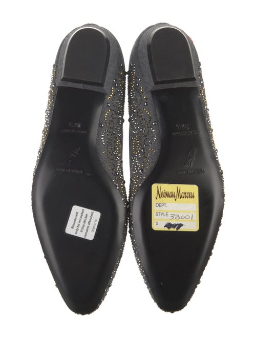 René Caovilla Printed Crystal Embellishments Flats