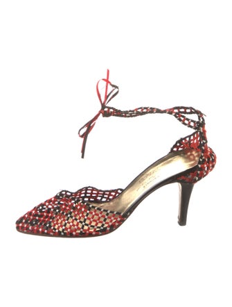 René Caovilla Printed D'Orsay Pumps