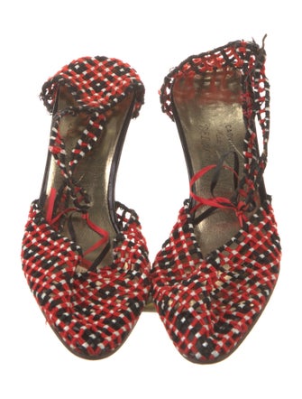 René Caovilla Printed D'Orsay Pumps