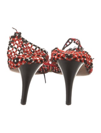 René Caovilla Printed D'Orsay Pumps