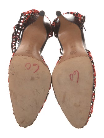 René Caovilla Printed D'Orsay Pumps