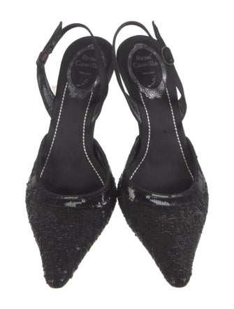 René Caovilla Sequins Slingback Pumps