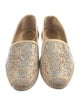 René Caovilla Leather Crystal Embellishments Espadrilles