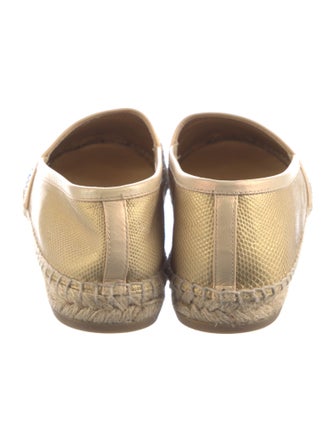 René Caovilla Leather Crystal Embellishments Espadrilles