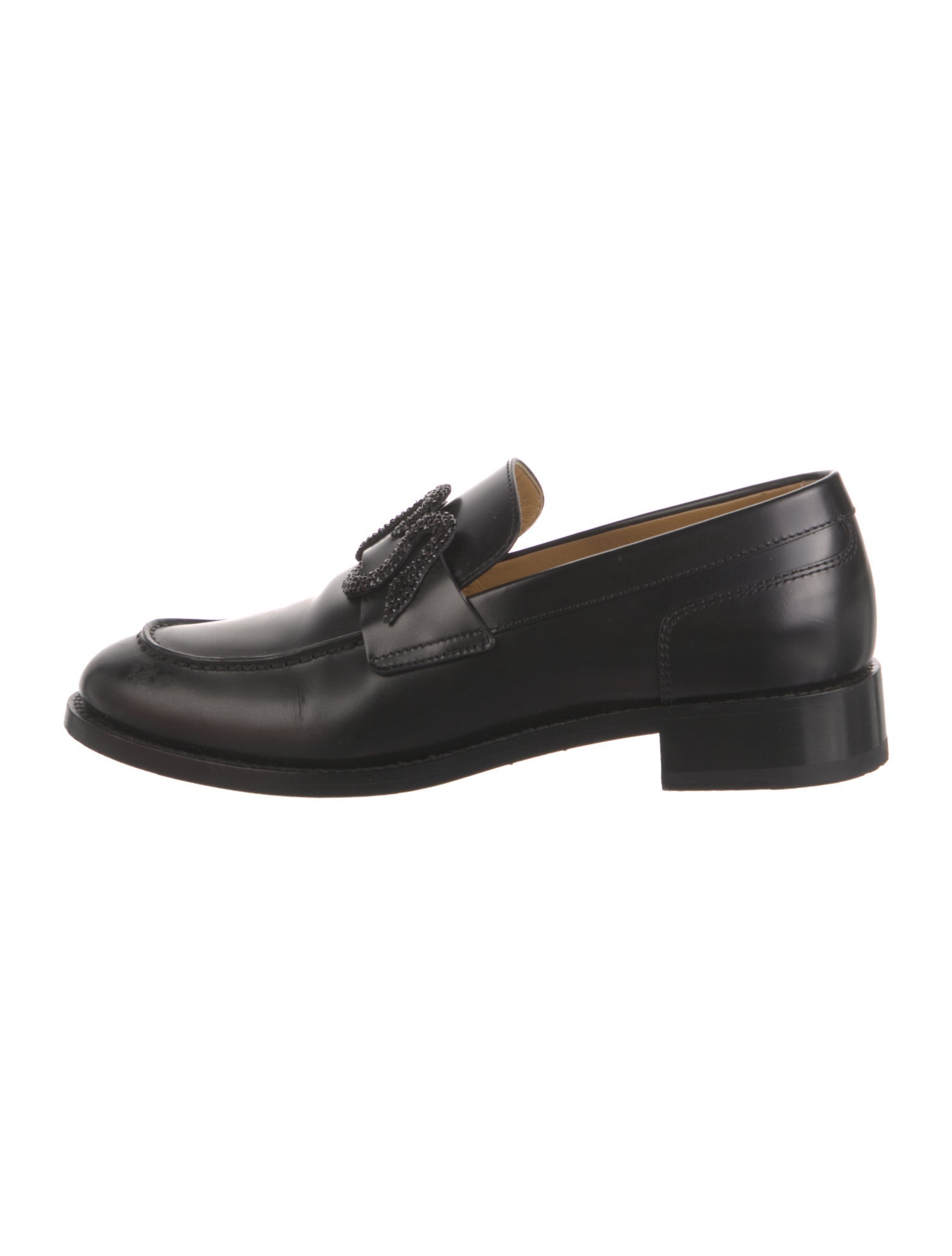 René Caovilla Leather Loafers