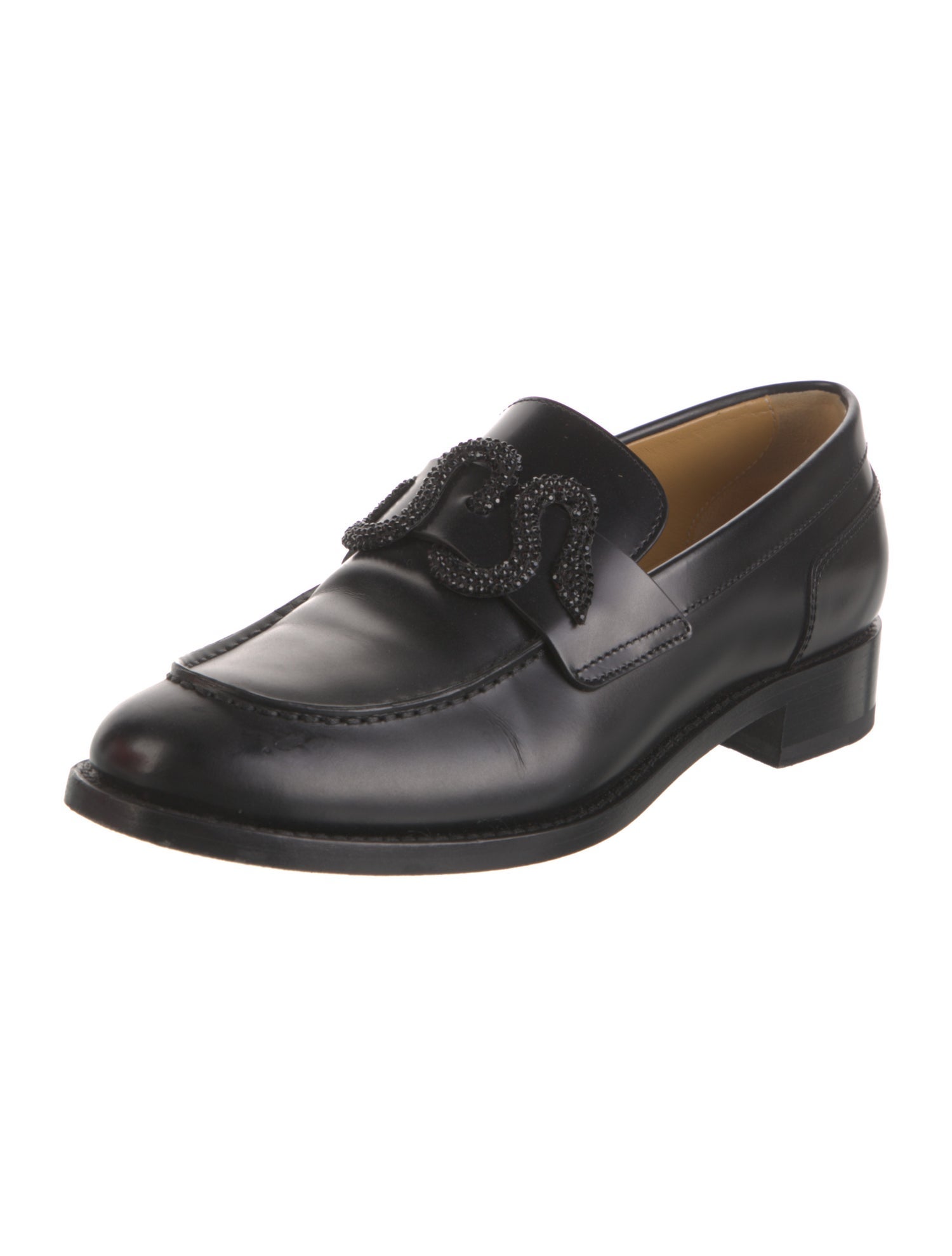 René Caovilla Leather Loafers