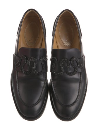 René Caovilla Leather Loafers