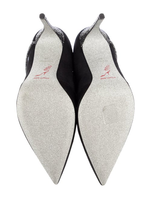 René Caovilla Suede Crystal Embellishments Sock Boots