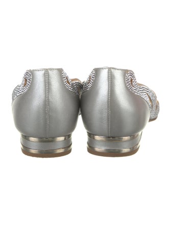 René Caovilla Crystal Printed D'Orsay Flats