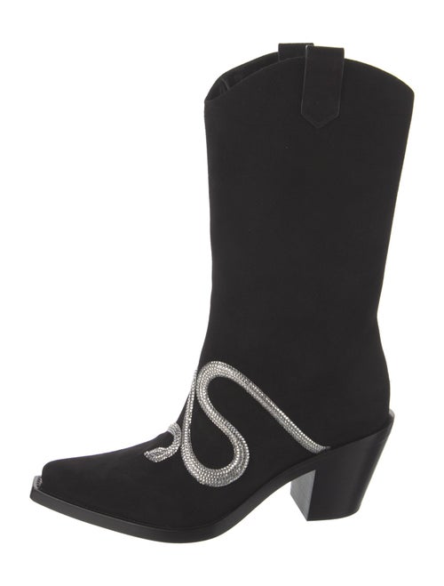 René Caovilla Suede Western Boots
