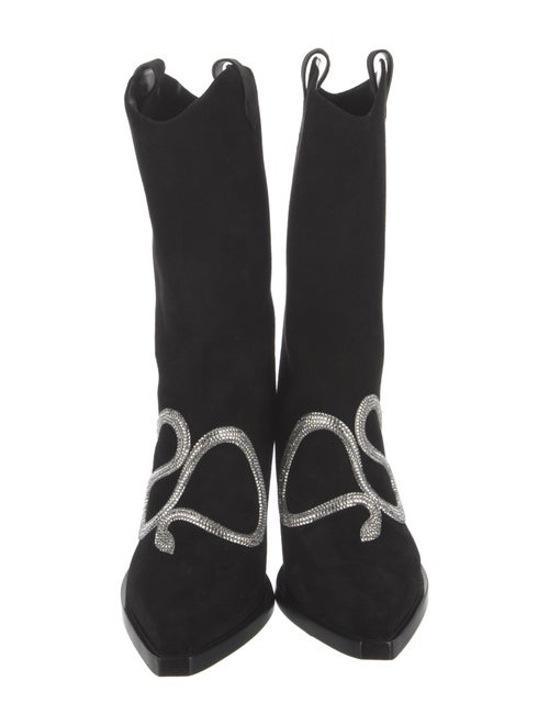 René Caovilla Suede Western Boots