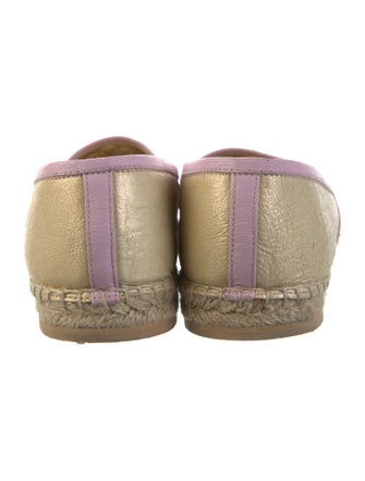 René Caovilla Leather Crystal Embellishments Espadrilles