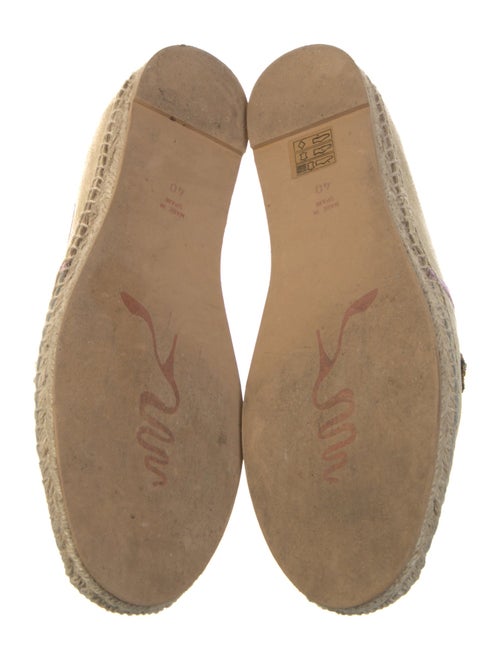 René Caovilla Leather Crystal Embellishments Espadrilles