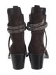 René Caovilla Suede Crystal Embellishments Sock Boots