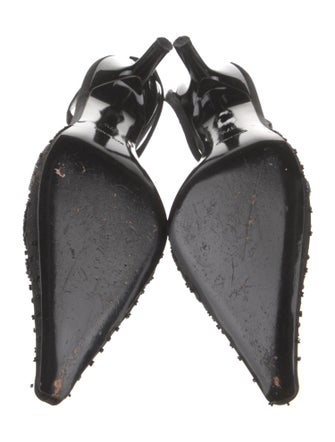 René Caovilla Mesh Beaded Accents Mules