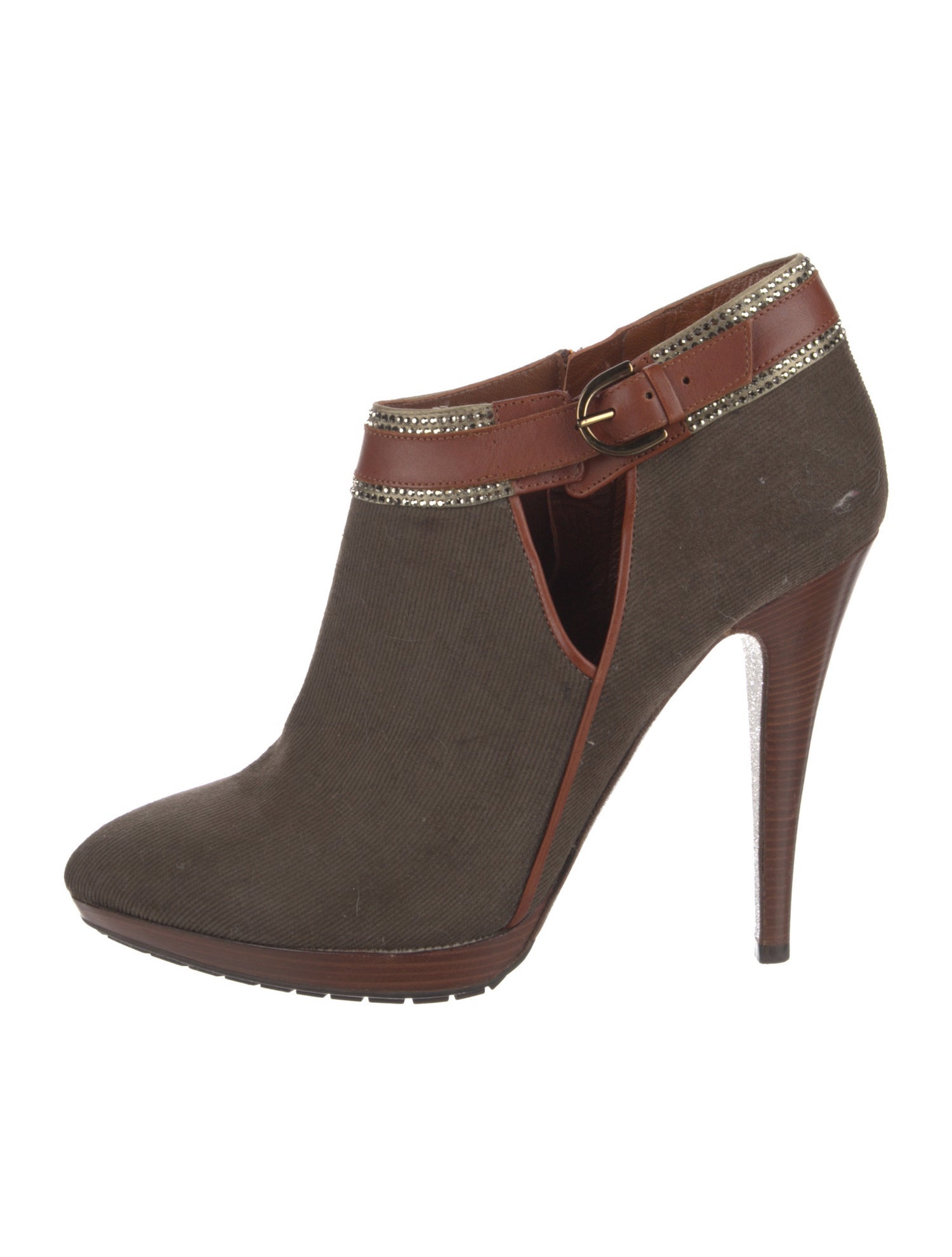 René Caovilla Printed T-Strap Pumps