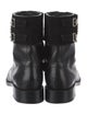 René Caovilla Leather Crystal Embellishments Combat Boots